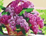 Картина по номерам. Rosa „Сирень в корзине“ 35х45см N00013291